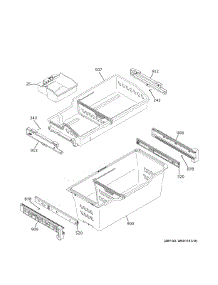 Freezer Shelves parts for Ge Refrigerator GWE22JYMCFFS from AppliancePartsPros.com