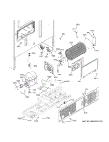 Machine Compartment parts for Ge Refrigerator GWE23GENFDS from AppliancePartsPros.com