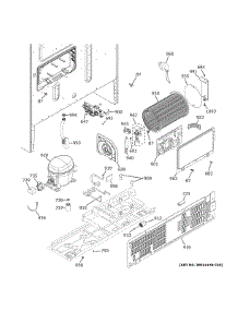 Machine Compartment parts for Ge Refrigerator GWE23GMNBES from AppliancePartsPros.com