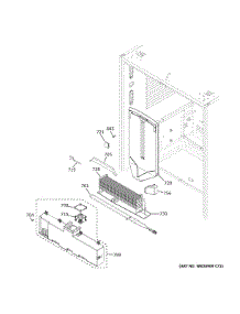Fresh Food Section parts for Ge Refrigerator GWE23GYNGFS from AppliancePartsPros.com