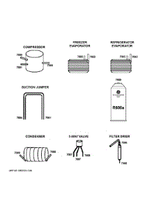 Lokring Connectors parts for Ge Refrigerator GWE23GYNGFS from AppliancePartsPros.com
