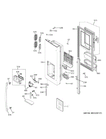 Dispenser Door parts for Ge Refrigerator GYE18JBLKFTS from AppliancePartsPros.com