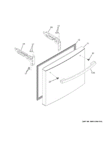 Freezer Door parts for Ge Refrigerator GYE18JYLEFFS from AppliancePartsPros.com