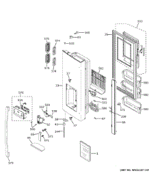 Dispenser Door parts for Ge Refrigerator GYE18JYLFFFS from AppliancePartsPros.com