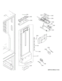 Fresh Food Section parts for Ge Refrigerator GYE18JYLFFFS from AppliancePartsPros.com