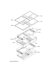 Fresh Food Shelves parts for Ge Refrigerator GYE21JYMCFFS from AppliancePartsPros.com