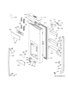 Dispenser Door parts for Ge Refrigerator GYE22GMNKES from AppliancePartsPros.com