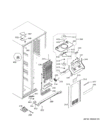 Freezer Section parts for Ge Refrigerator GZS22DGJXFBB from AppliancePartsPros.com