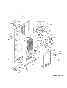 Freezer Section parts for Ge Refrigerator GZS22DMJWFES from AppliancePartsPros.com