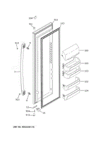 Fresh Food Door parts for Ge Refrigerator GZS22DMJWFES from AppliancePartsPros.com