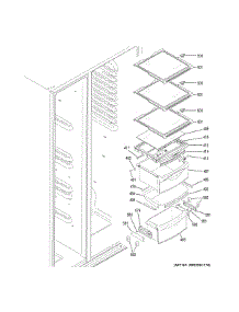 Fresh Food Shelves parts for Ge Refrigerator GZS22DMJWFES from AppliancePartsPros.com