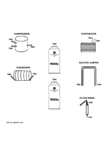 Lokring Connectors parts for Ge Refrigerator GZS22DMJWFES from AppliancePartsPros.com