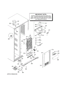 Freezer Section parts for Ge Refrigerator GZS22DSJNFSS from AppliancePartsPros.com