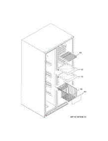Freezer Shelves parts for Ge Refrigerator GZS22DSJNFSS from AppliancePartsPros.com
