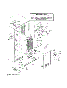 Freezer Section parts for Ge Refrigerator GZS22DSJRFSS from AppliancePartsPros.com