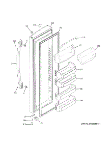 Fresh Food Door parts for Ge Refrigerator GZS22IMNBHES from AppliancePartsPros.com
