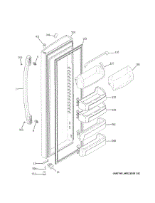 Fresh Food Door parts for Ge Refrigerator GZS22IMNRHES from AppliancePartsPros.com