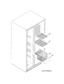 Freezer Shelves parts for Ge Refrigerator GZS23HGECFWW from AppliancePartsPros.com