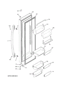 Fresh Food Door parts for Ge Refrigerator GZS23HSECFSS from AppliancePartsPros.com