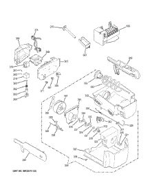 Ice Maker Dispenser parts for Ge Refrigerator GZS23HSECFSS from AppliancePartsPros.com