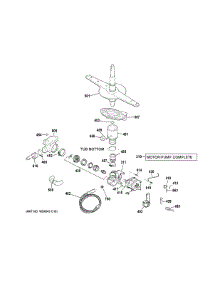 Motor Pump Mechanism parts for Ge Dishwasher HDA3600H55WW from AppliancePartsPros.com