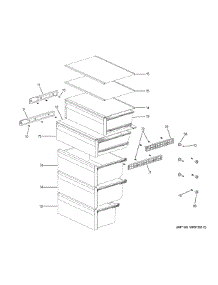 Shelves Drawers parts for Ge Refrigerator HRB15N3BCGS from AppliancePartsPros.com