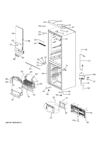 Cabinet parts for Ge Refrigerator HRB15N3BGS from AppliancePartsPros.com