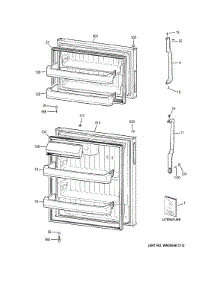 Doors parts for Ge Refrigerator HTJ17CBDDRSA from AppliancePartsPros.com
