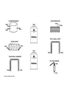 Lokring Connectors parts for Ge Refrigerator HUF13STRCWW from AppliancePartsPros.com
