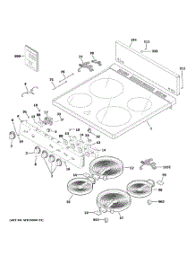 Control Panel Cooktop parts for Ge Range JAS640RM5SS from AppliancePartsPros.com