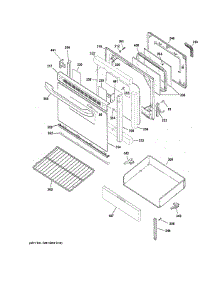 Door Drawer Parts parts for Ge Range JB256DM4WW from AppliancePartsPros.com