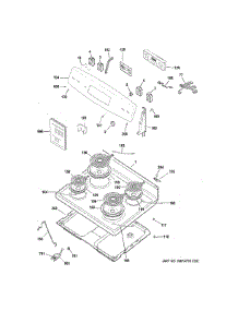 Control Panel Cooktop parts for Ge Range JB256RM2SS from AppliancePartsPros.com