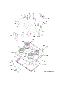 Control Panel Cooktop parts for Ge Range JB256RT3SS from AppliancePartsPros.com