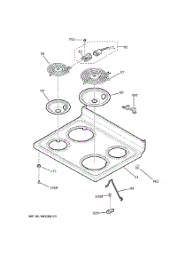 Cooktop parts for Ge Range JB258DM3BB from AppliancePartsPros.com