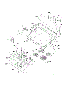 Control Panel Cooktop parts for Ge Range JB480DM3WW from AppliancePartsPros.com