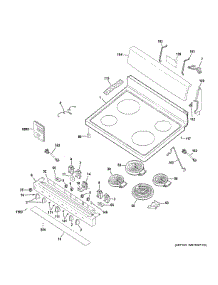 Control Panel Cooktop parts for Ge Range JB480DT2WW from AppliancePartsPros.com