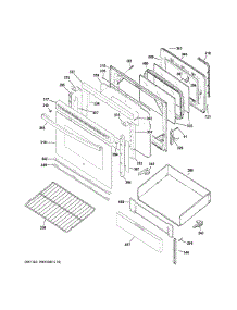 Door & Drawer Parts parts for Ge Range JB480DY1WW from AppliancePartsPros.com