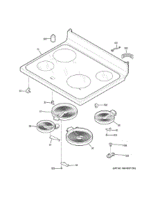 Cooktop parts for Ge Range JB625DKAWW from AppliancePartsPros.com