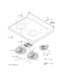 Cooktop parts for Ge Range JB645RKASS from AppliancePartsPros.com
