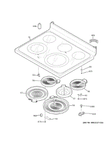 Cooktop parts for Ge Range JB655DKCWW from AppliancePartsPros.com