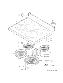 Cooktop parts for Ge Range JB655FK6DS from AppliancePartsPros.com