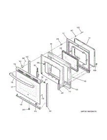 Door parts for Ge Range JB700DJ6BB from AppliancePartsPros.com