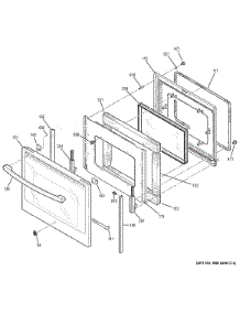 Door parts for Ge Range JB755DJ3BB from AppliancePartsPros.com