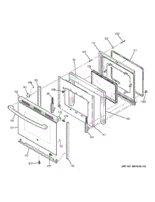 Door parts for Ge Range JBS65DF1WW from AppliancePartsPros.com