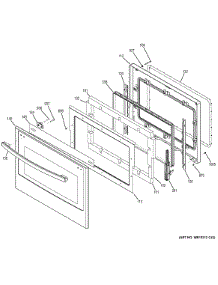 Door parts for Ge Wall Oven JCK5000DF4BB from AppliancePartsPros.com