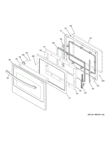 Door parts for Ge Wall Oven JCK5000DF5BB from AppliancePartsPros.com