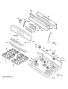 Control Panel Cooktop parts for Ge Range JGB282EED2ES from AppliancePartsPros.com