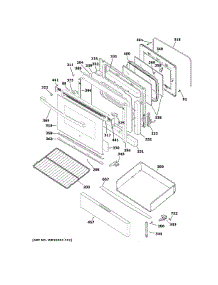 Door Drawer Parts parts for Ge Range JGB450DEK4WW from AppliancePartsPros.com
