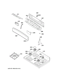 Cooktop parts for Ge Range JGB450DEK4WW from AppliancePartsPros.com