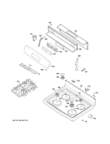 Control Panel Cooktop parts for Ge Range JGB640DEF2WW from AppliancePartsPros.com